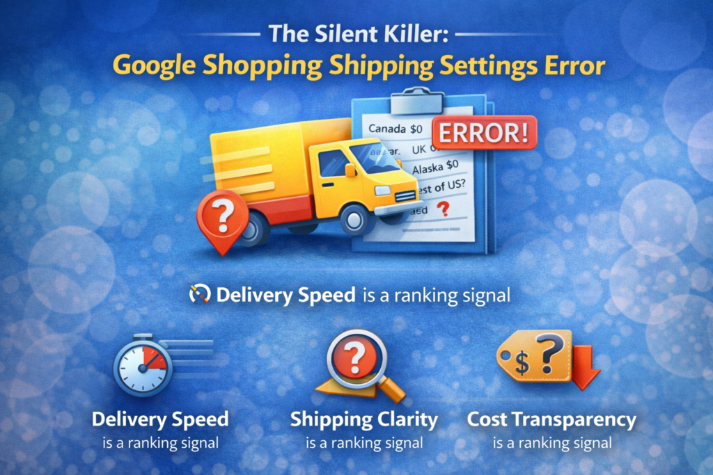 Google Shopping shipping error overview