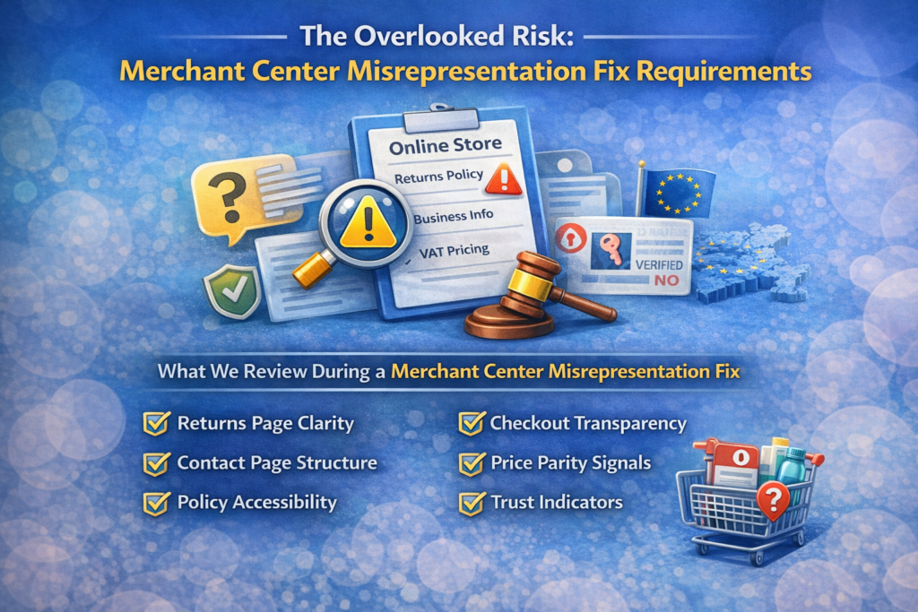 Merchant Center misrepresentation fix guide