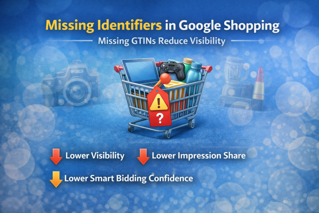 Missing GTINs impact Google Shopping visibility